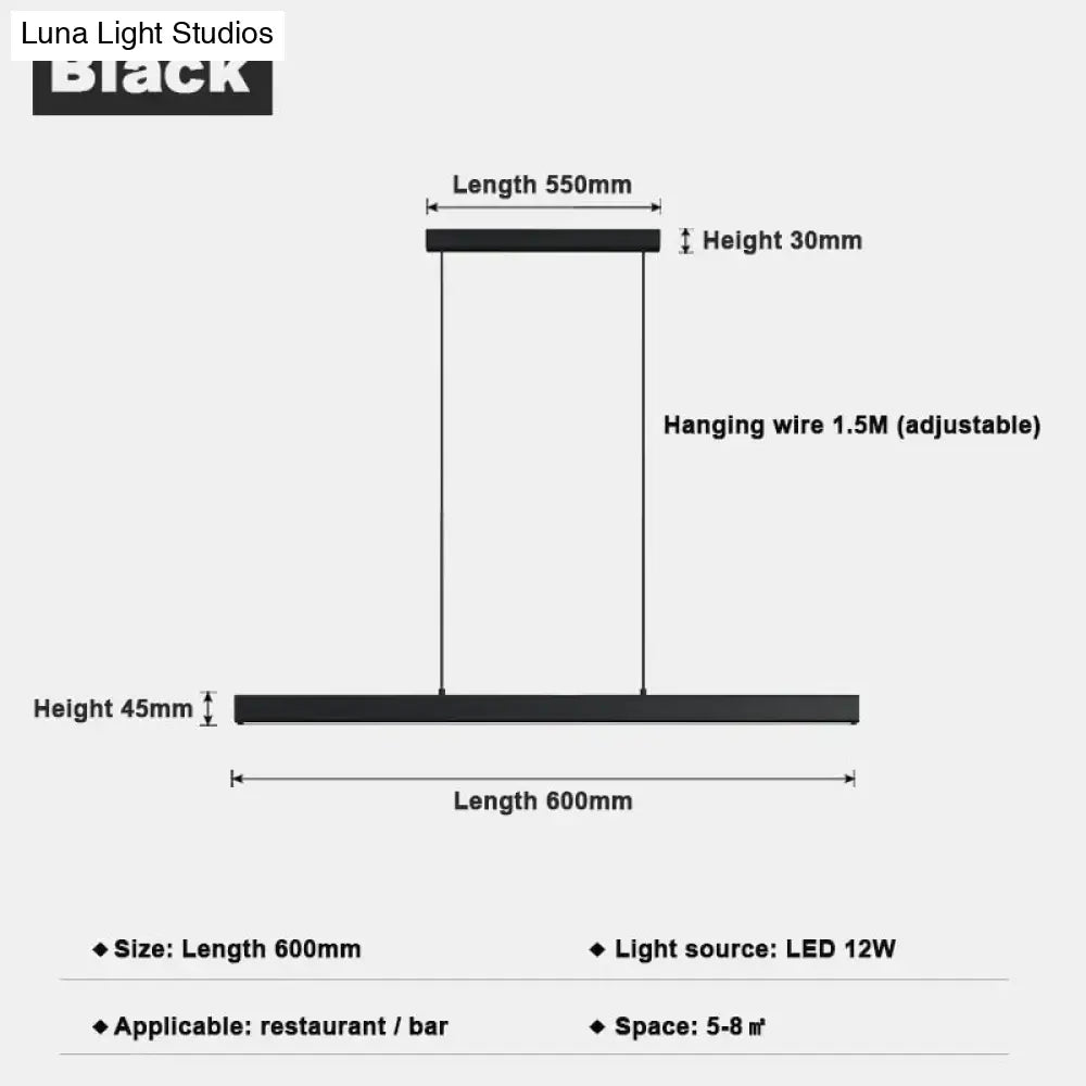 Minimalist Led Long Bar Pendant Light for Dining Room Kitchen pendant Light