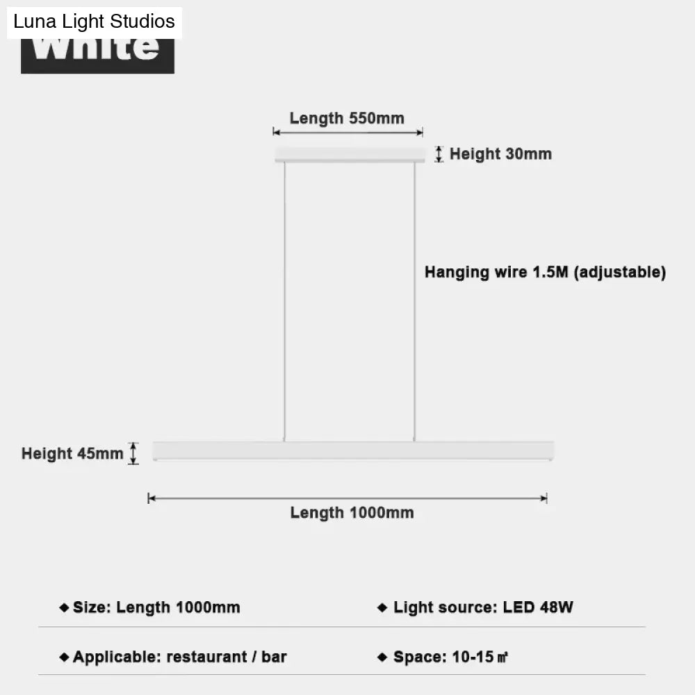 Minimalist Led Long Bar Pendant Light for Dining Room Kitchen pendant Light