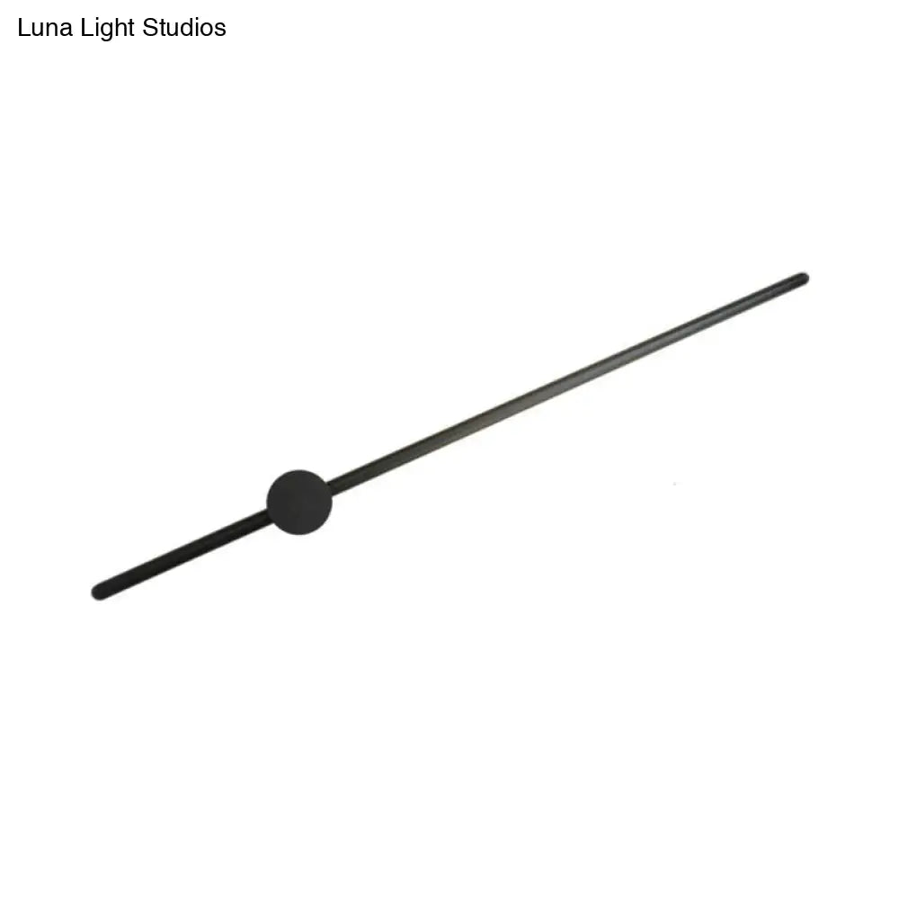Minimalist Led Wall Sconce Lighting In Black Slim Rod Design - Heights Of 23.5 31.5 And 47 Ideal For