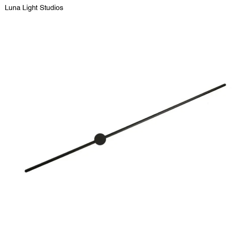 Minimalist Led Wall Sconce Lighting In Black Slim Rod Design - Heights Of 23.5 31.5 And 47 Ideal For