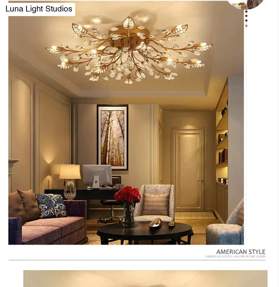 Modern Ceiling Light For Living Room Led Crystal Lamp Bedroom Lamps Dining Gold Loft Lighting