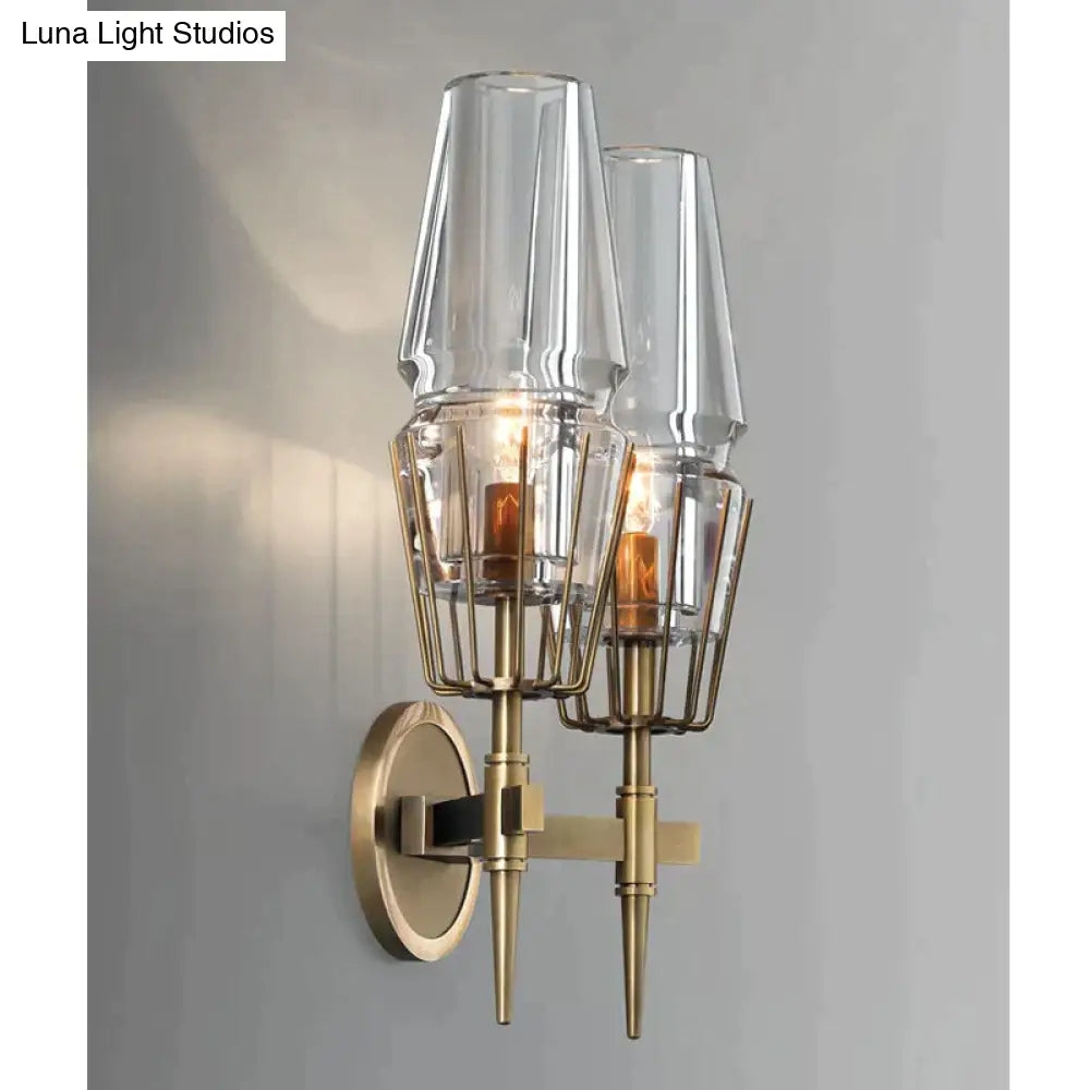 Modern Crystal Wall Lights Modern Personality Villa Hotel Copper Wall Lights Copper Wall Lamps