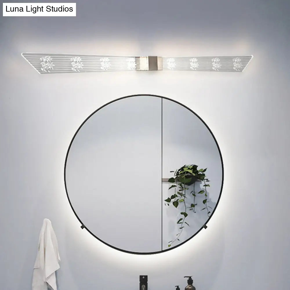 Modern Gold Led Vanity Sconce Light For Bathroom - Acrylic Geometric Wall Lighting Idea