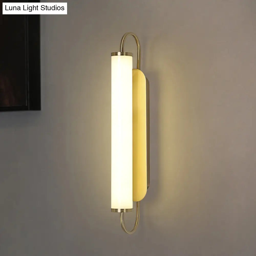 Modern Gold Led Wall Sconce With Acrylic Shade