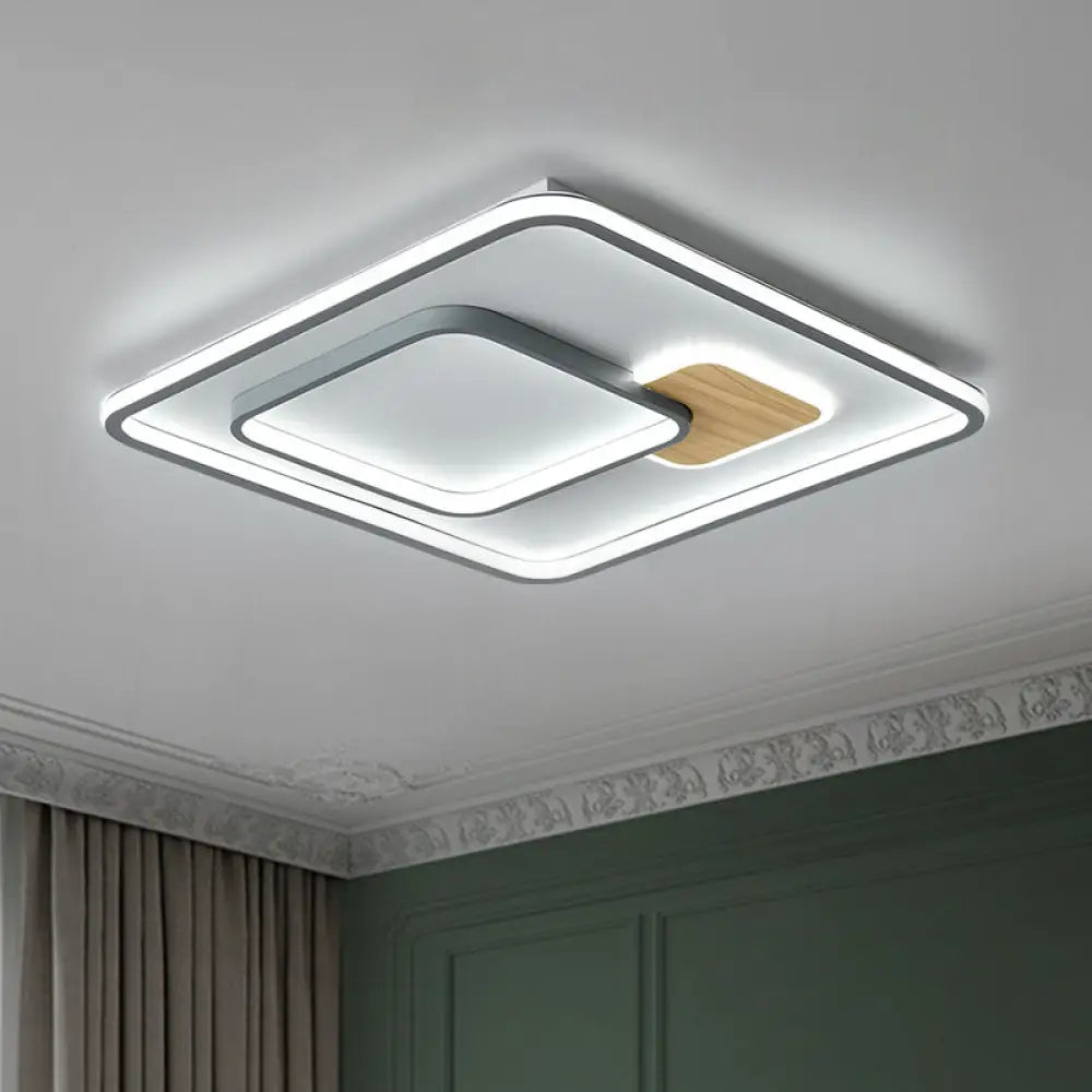 Modern Led Ceiling Light With Metal Shade In Warm/White - 16.5’/20.5’/35.5’ Sizes Available