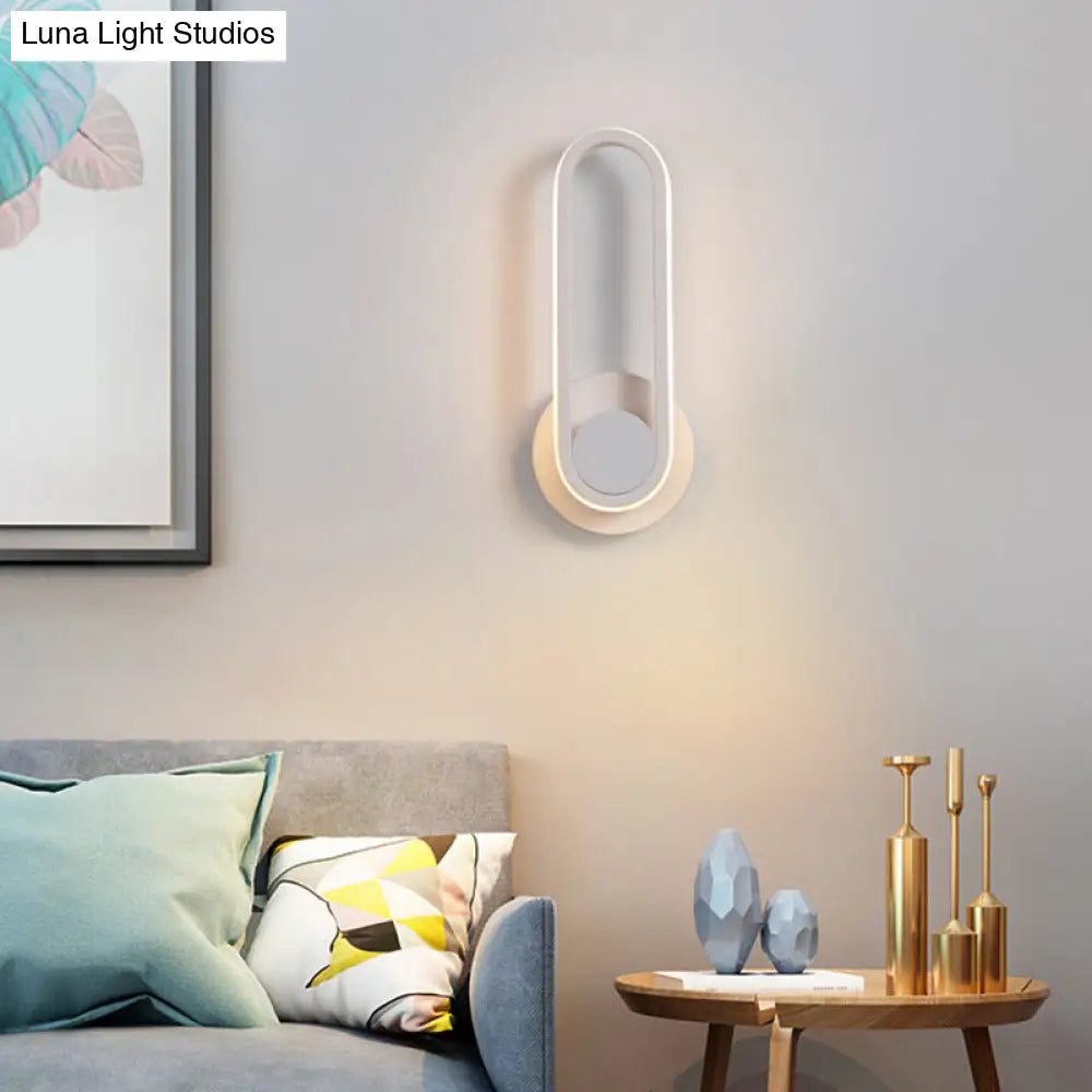 Modern Led Metal Bedside Wall Sconce With Rotatable Head