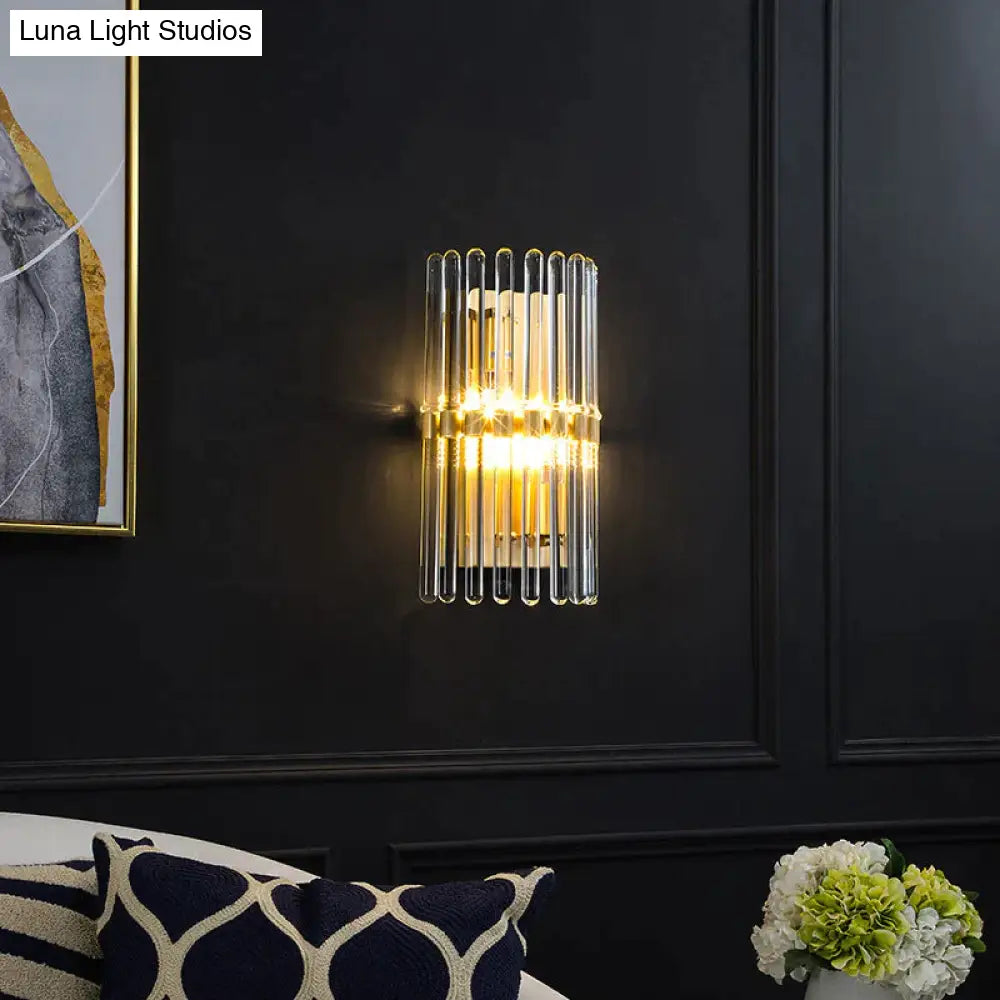 Modern Light Luxury Crystal LED Bedroom Bedside Lamp Copper Wall Lamp Copper Wall Lamps