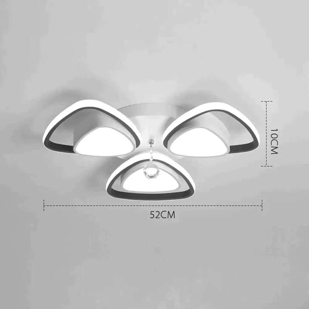 Modern Light Luxury High Grade Atmospheric Crystal Ceiling Lamp White / 3 heads / White light Ceiling