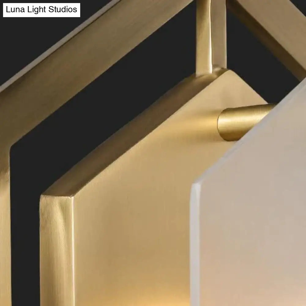 Modern Minimalist Luxury Hexagonal Copper Wall Lamp Copper Wall Lamps