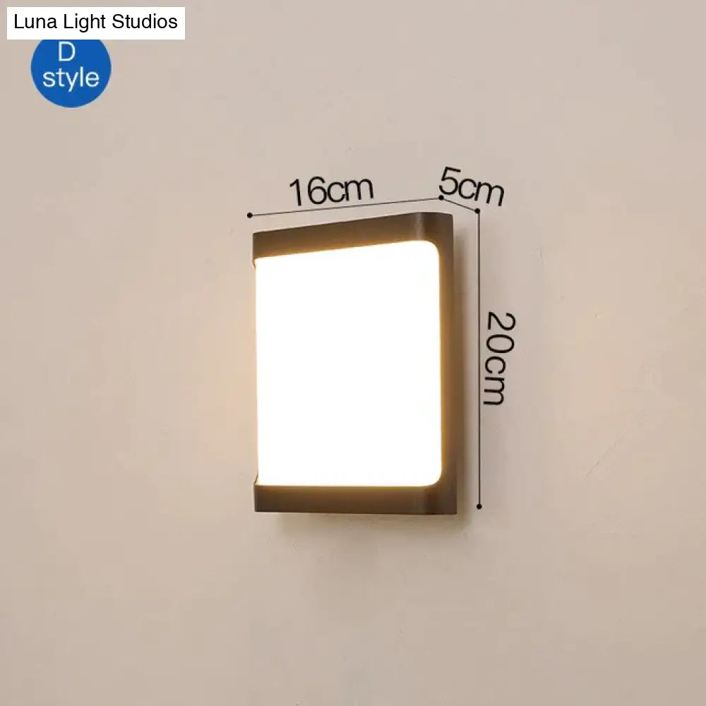 Modern Porch Light Waterproof Ip65 Radar Sensor Wall Lamps For Courtyard Patio Garden Front Door