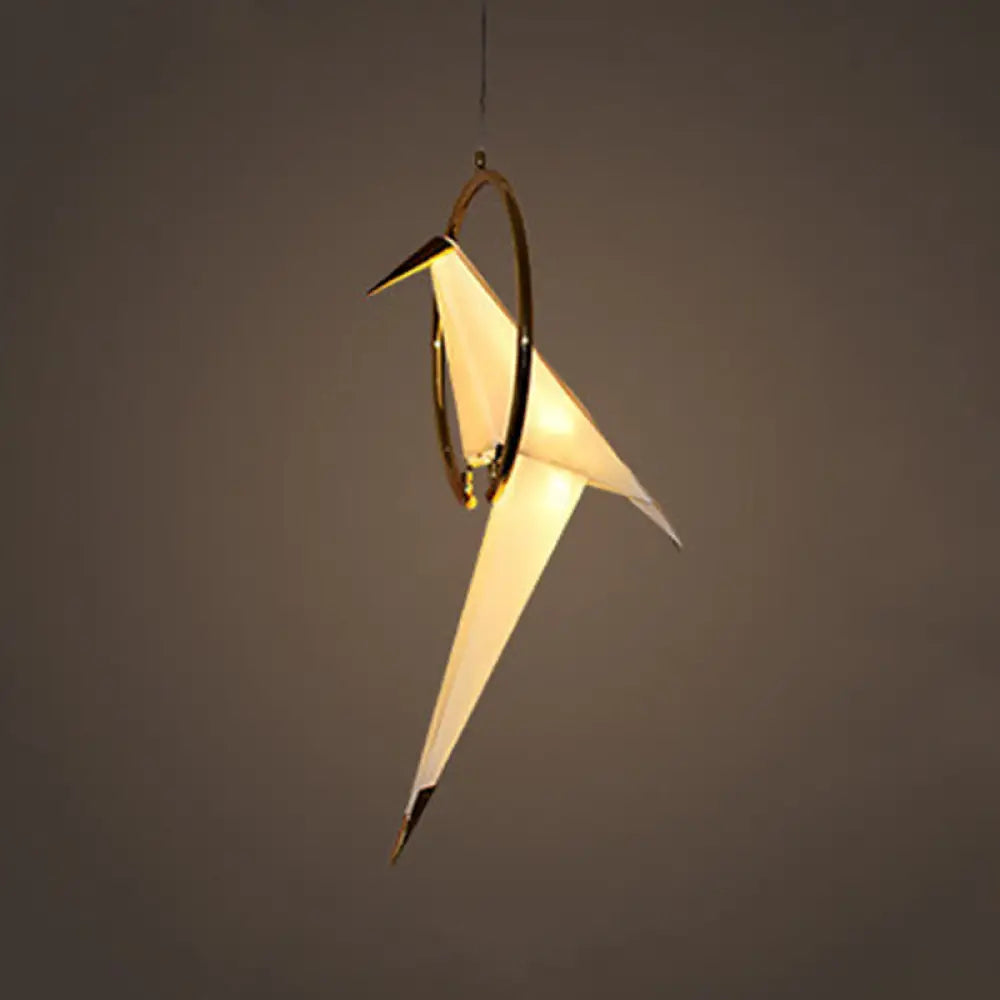 Modern White Chandelier Led Ceiling Light Fixture - Bird Shaped Design Ideal For Restaurants
This