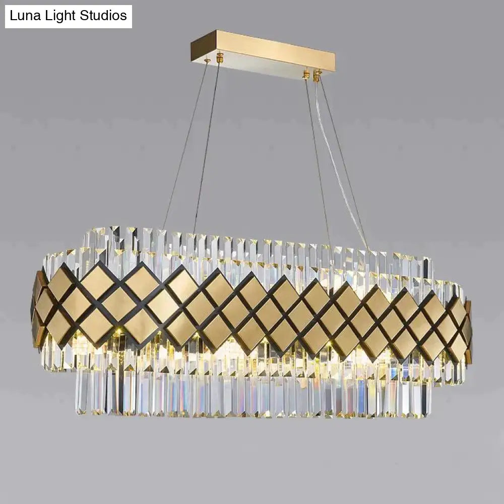 Neva 2 - Designer Alloy and Crystal LED Chandelier For Dinning Room Living room Chandelier