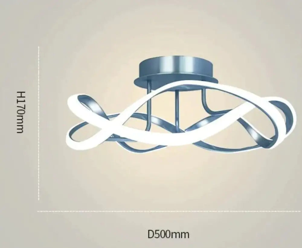 New Light Luxury Bedroom Lamp Room Ceiling Lamp Blue 50cm tricolor light Ceiling