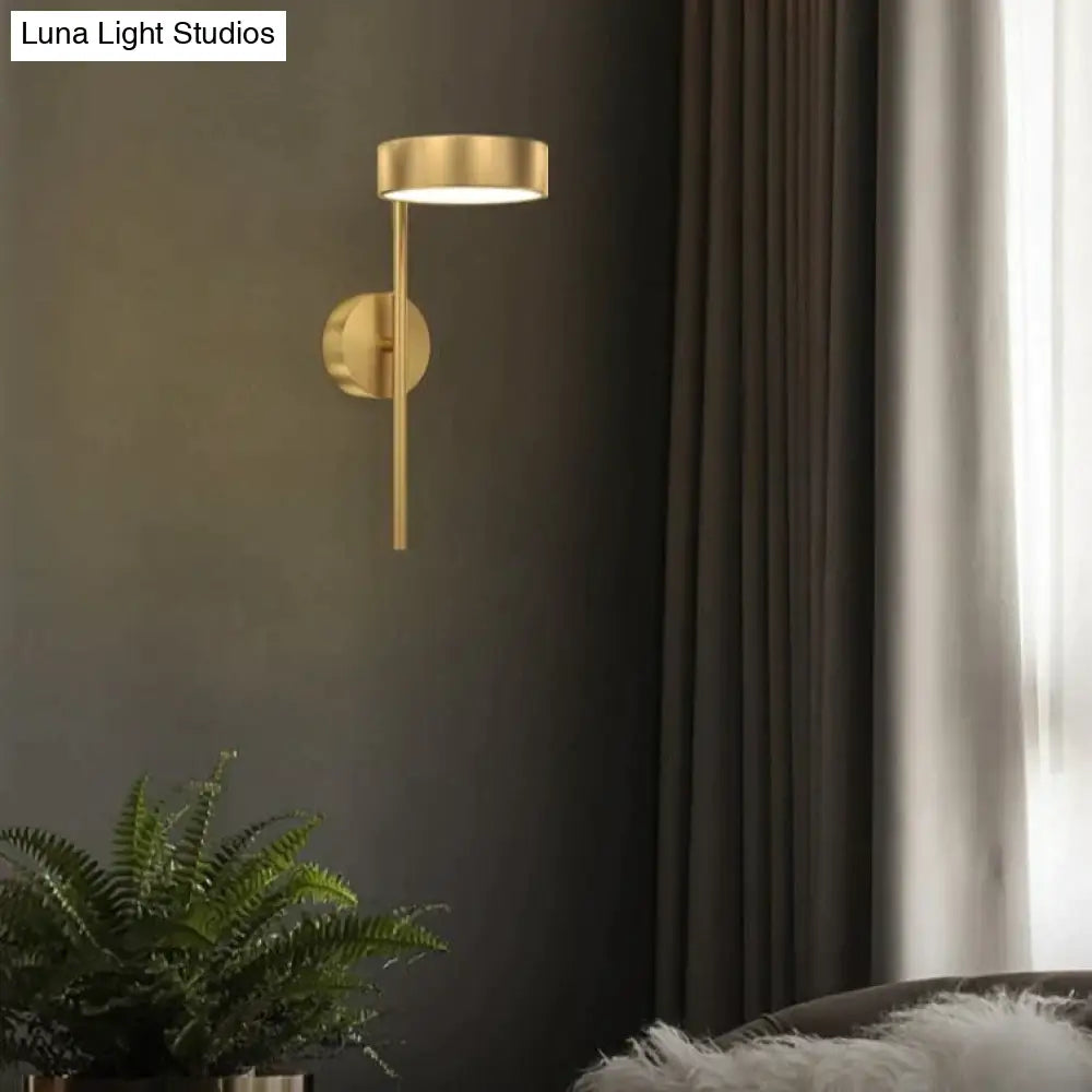 Nordic Light Luxury Bedside Lamp Bedroom Full Copper Wall Lamp Three color light / W12*L30*H18cm-6W Copper Wall Lamps