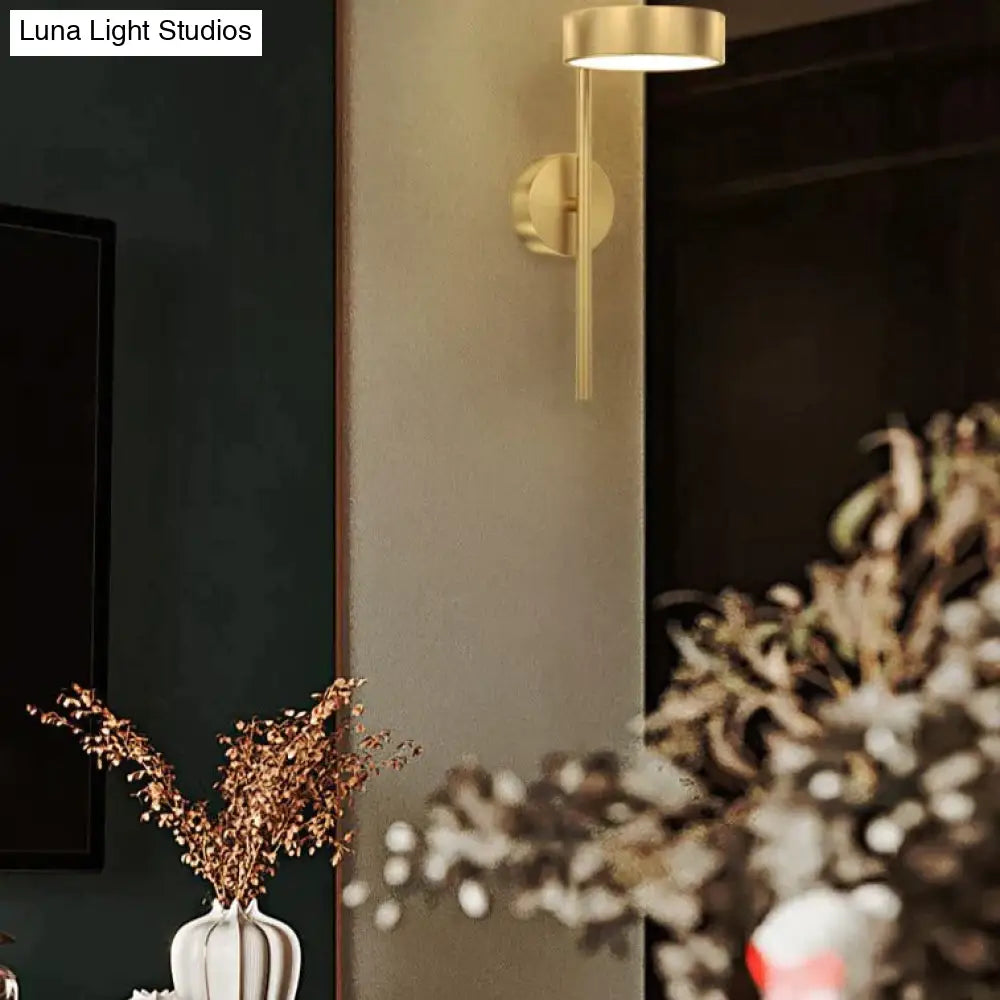 Nordic Light Luxury Bedside Lamp Bedroom Full Copper Wall Lamp Three color light / W12*L30*H18cm-6W Copper Wall Lamps