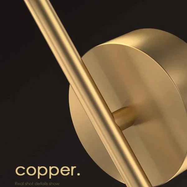 Nordic Light Luxury Bedside Lamp Bedroom Full Copper Wall Lamps