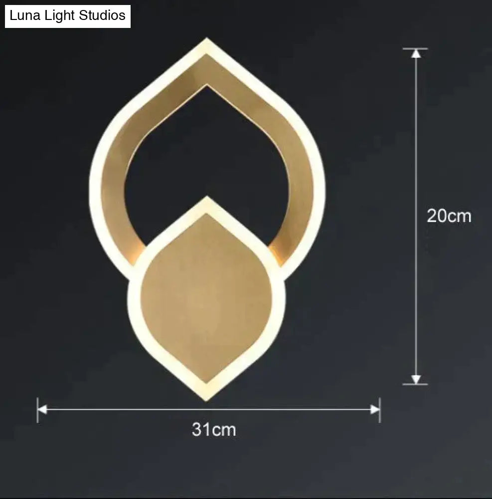 Nordic Light Luxury Room All Copper Wall Lamp A / With a tricolor light source Copper Wall Lamps