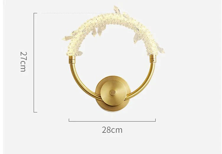 Nordic Luxury Wall Lamp Crystal Copper Lamps