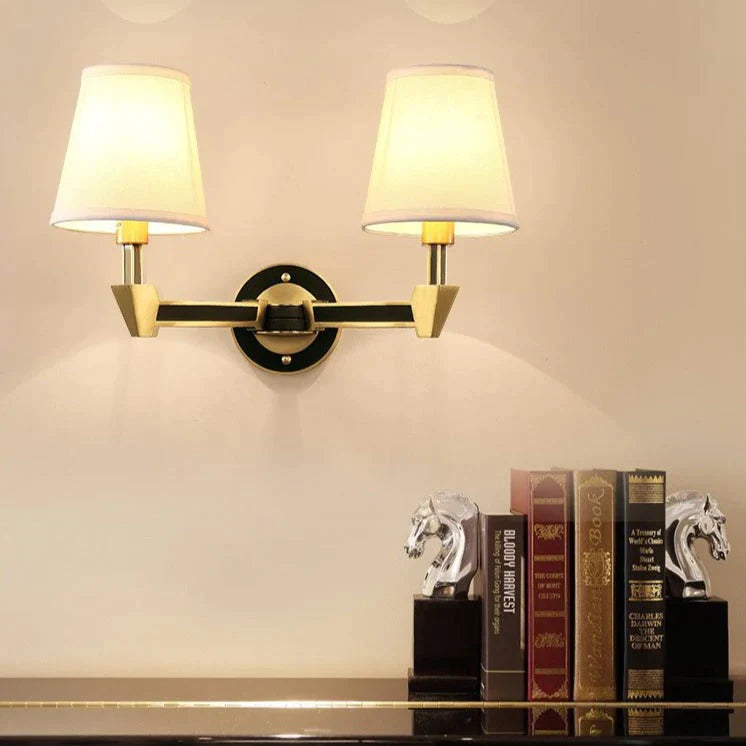 Nordic Minimalist Bedroom Bedside Full Copper Wall Lamp Lamps