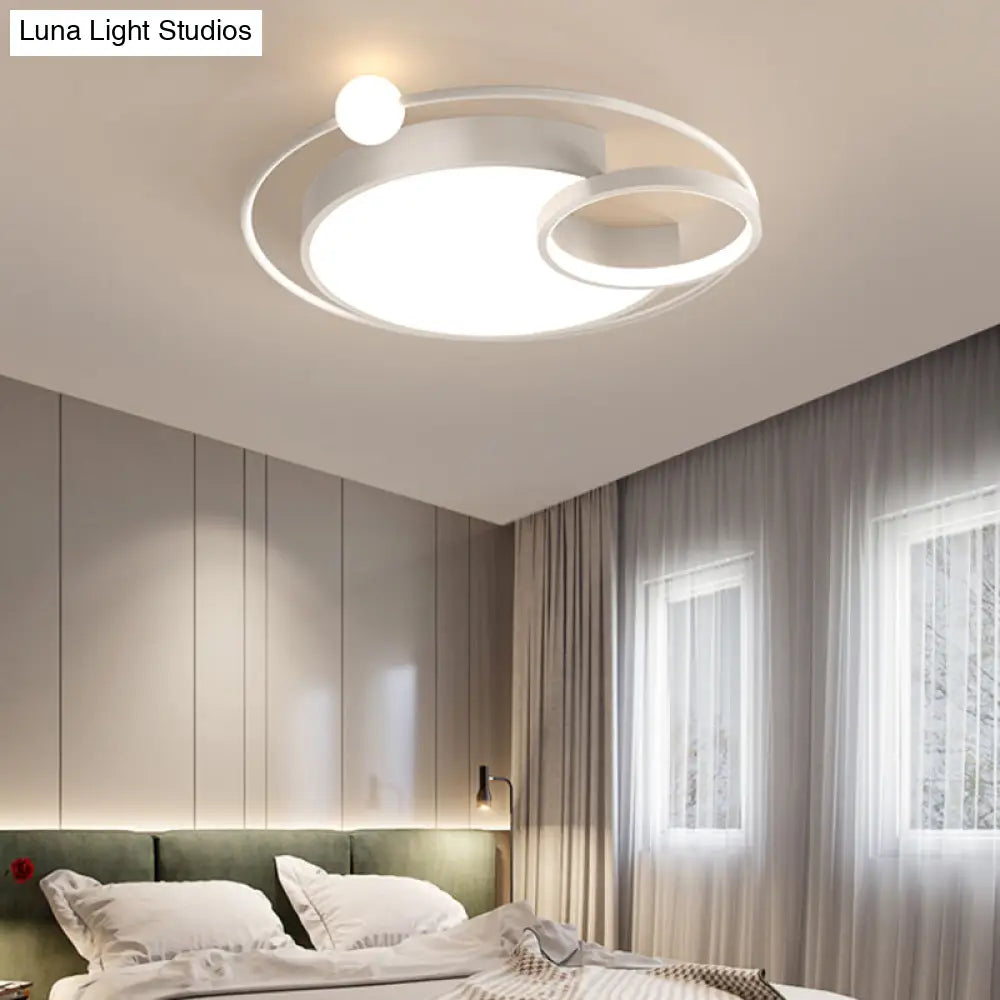 Nordic Moon Led Metal Ceiling Light For Bedroom