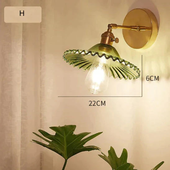 Nordic Retro Livingroom Bedroom Bedside Full Copper Wall Lamp Copper Wall Lamps