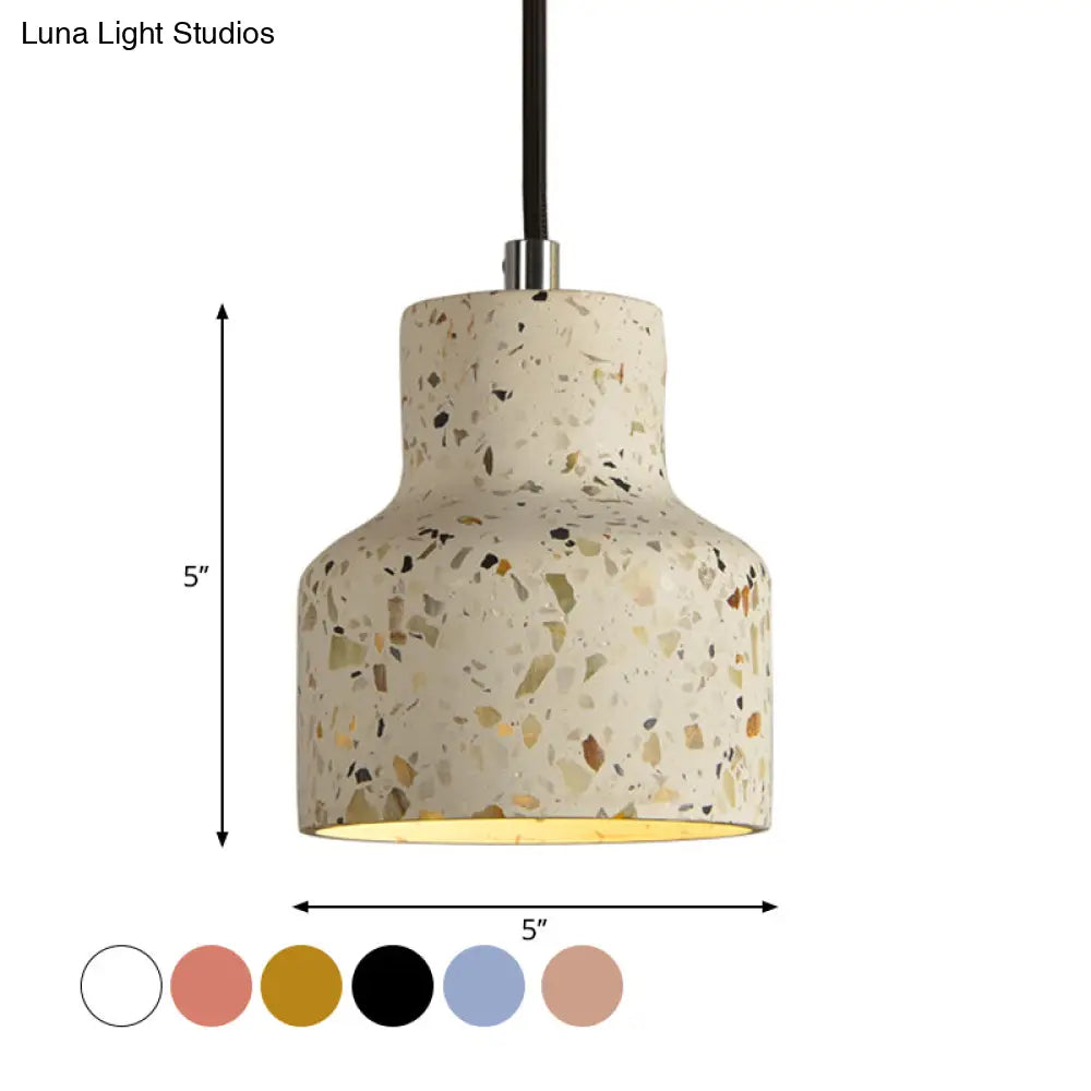 Nordic Terrazzo Hanging Lamp - Black/Red/Pink With Down Lighting Pendant Perfect For Dining Table 1