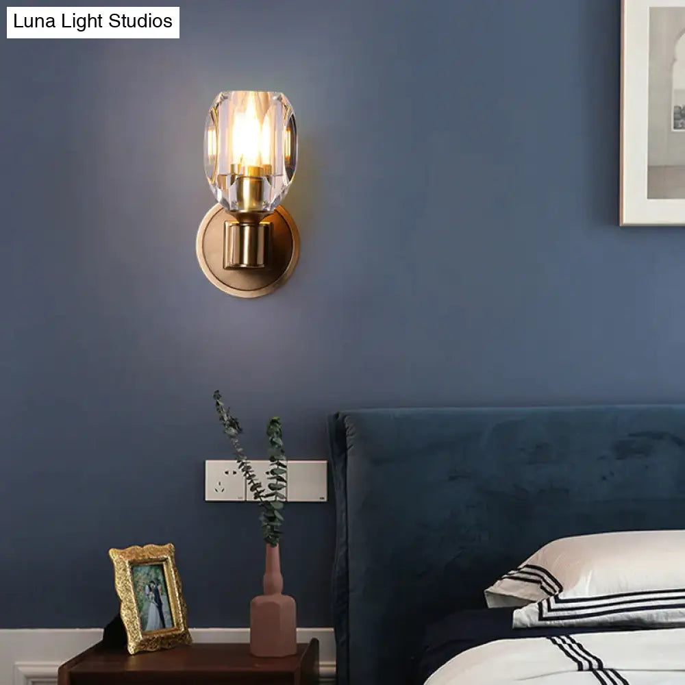 Post modern Light Luxury Crystal Copper Wall Lamp Copper Wall Lamps