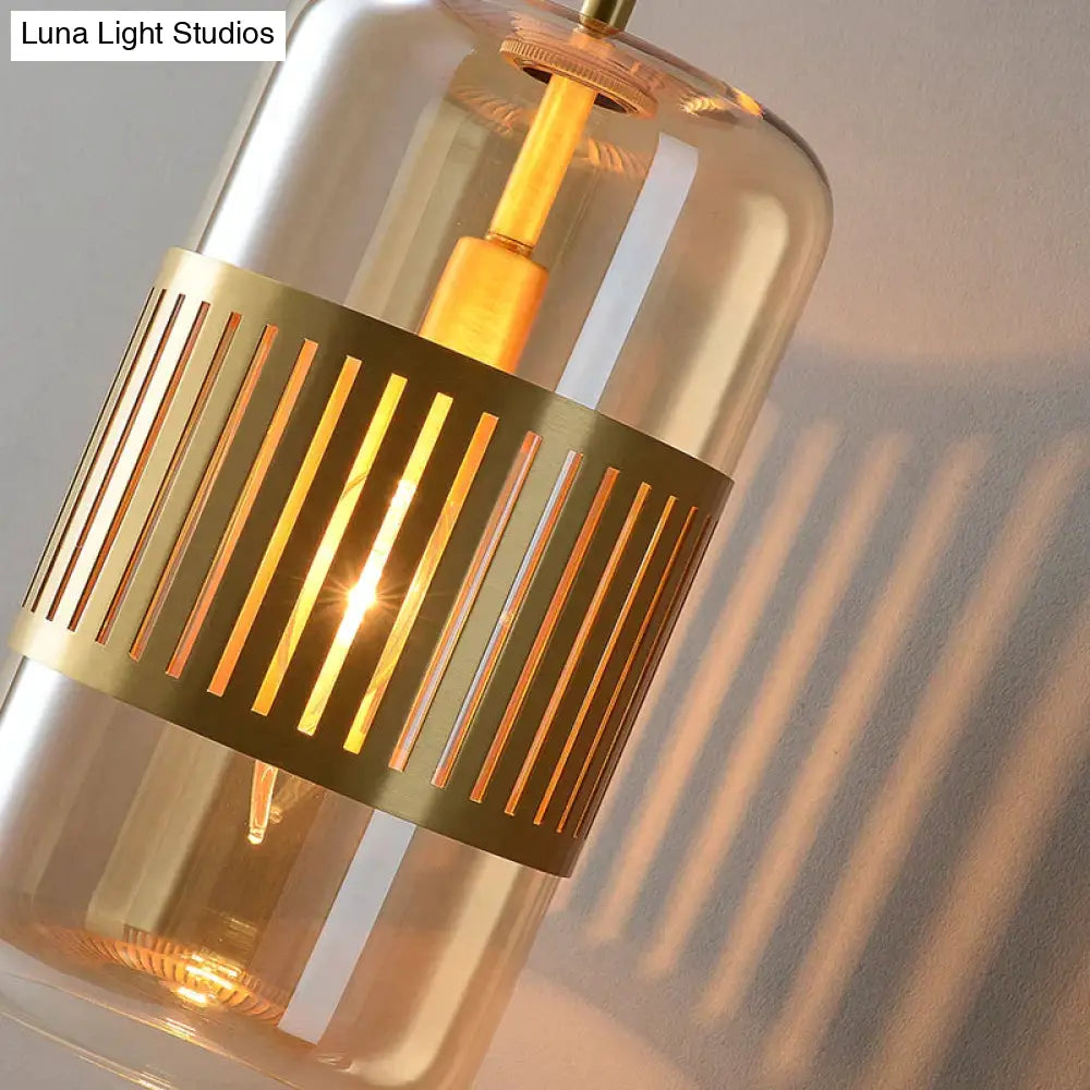 Postmodern Light Luxury Simple Bedroom Bedside Full Copper Wall Lamp Copper Wall Lamps