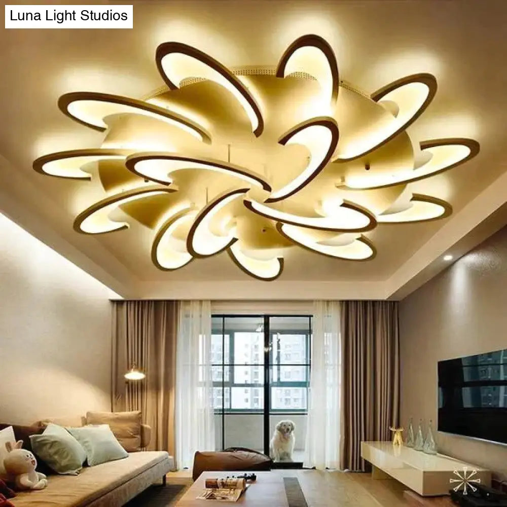 Remote Control Led Ceiling Lights With Ultra-Thin Acrylic Flush Mount Lamp