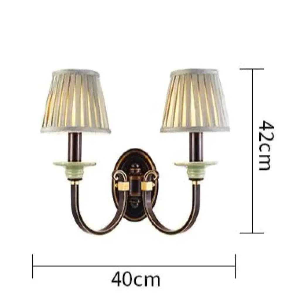 Retro Style Bedroom Bedside Lamp Full Copper Wall Lamp Double / No light source Copper Wall Lamps