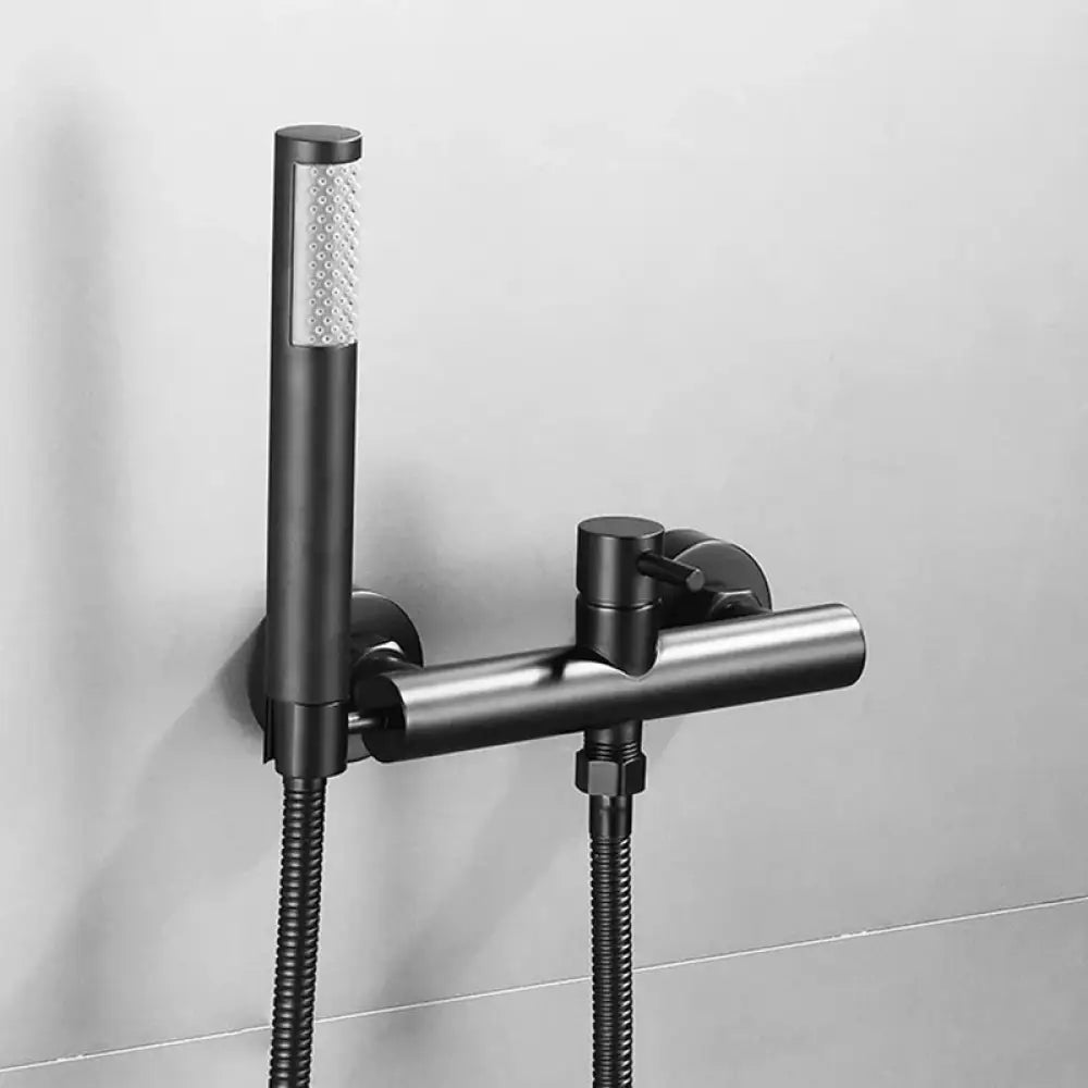 Rose Gold Bathroom Shower Faucet Set Wall Mounted Brush Gold Shower Faucet Black Bathroom Cold And Hot Bath And Shower