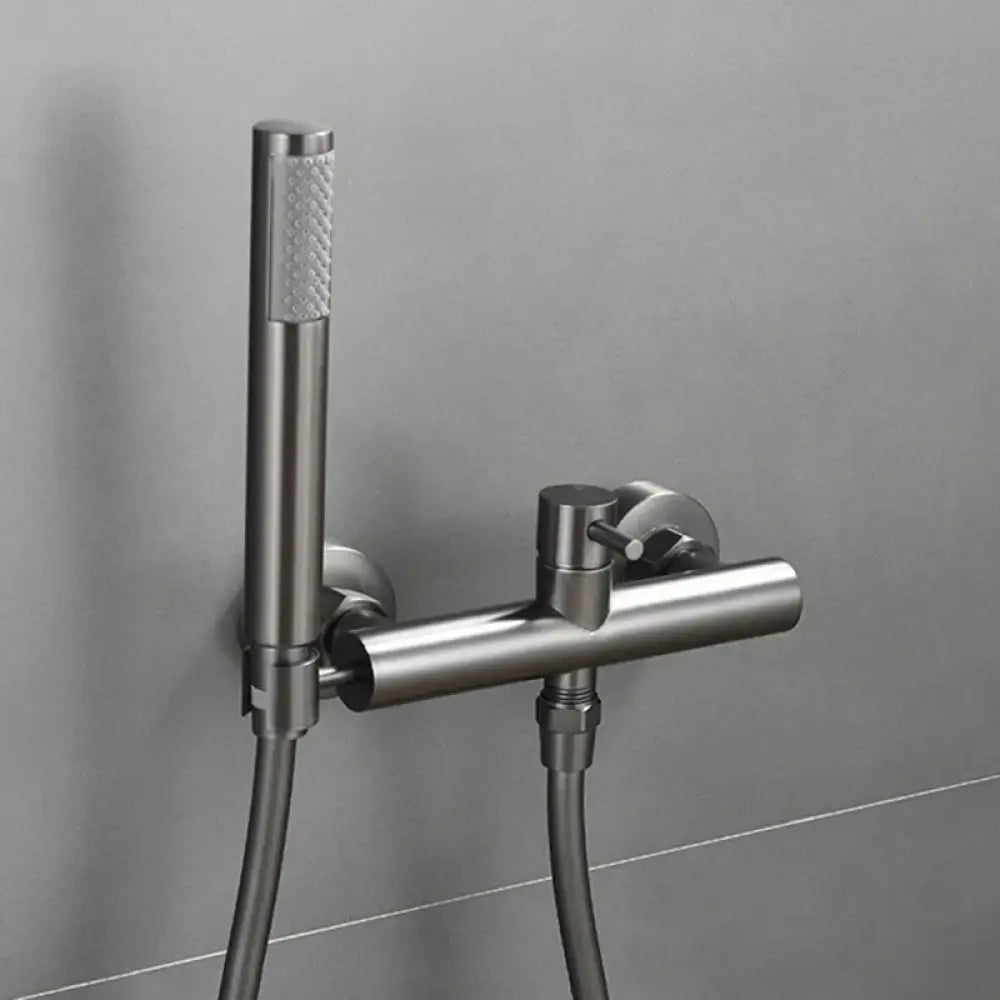 Rose Gold Bathroom Shower Faucet Set Wall Mounted Brush Gold Shower Faucet Black Bathroom Cold And Hot Bath And Shower