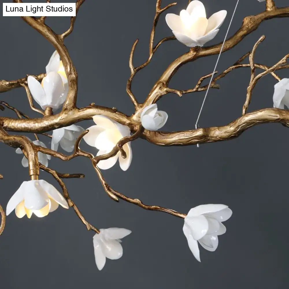 Seraphina Nordic Branch LED Chandelier Dimmable Chrome Pendant Light chandelier