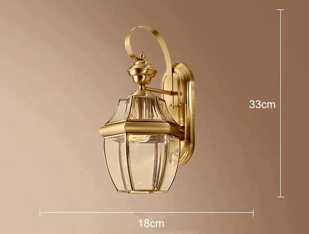 Simple Country Style of Outdoor Copper Wall Lamp M Copper Wall Lamps