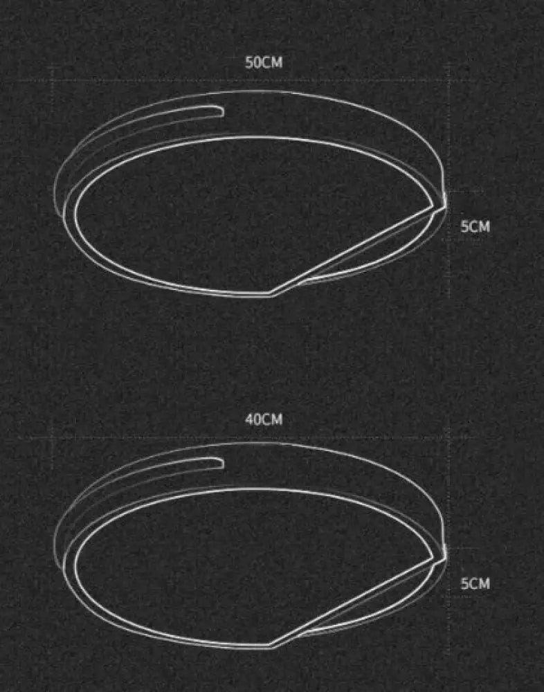 Simple Creative Bedroom Led Round Ceiling Lamp 40Cm / White Light