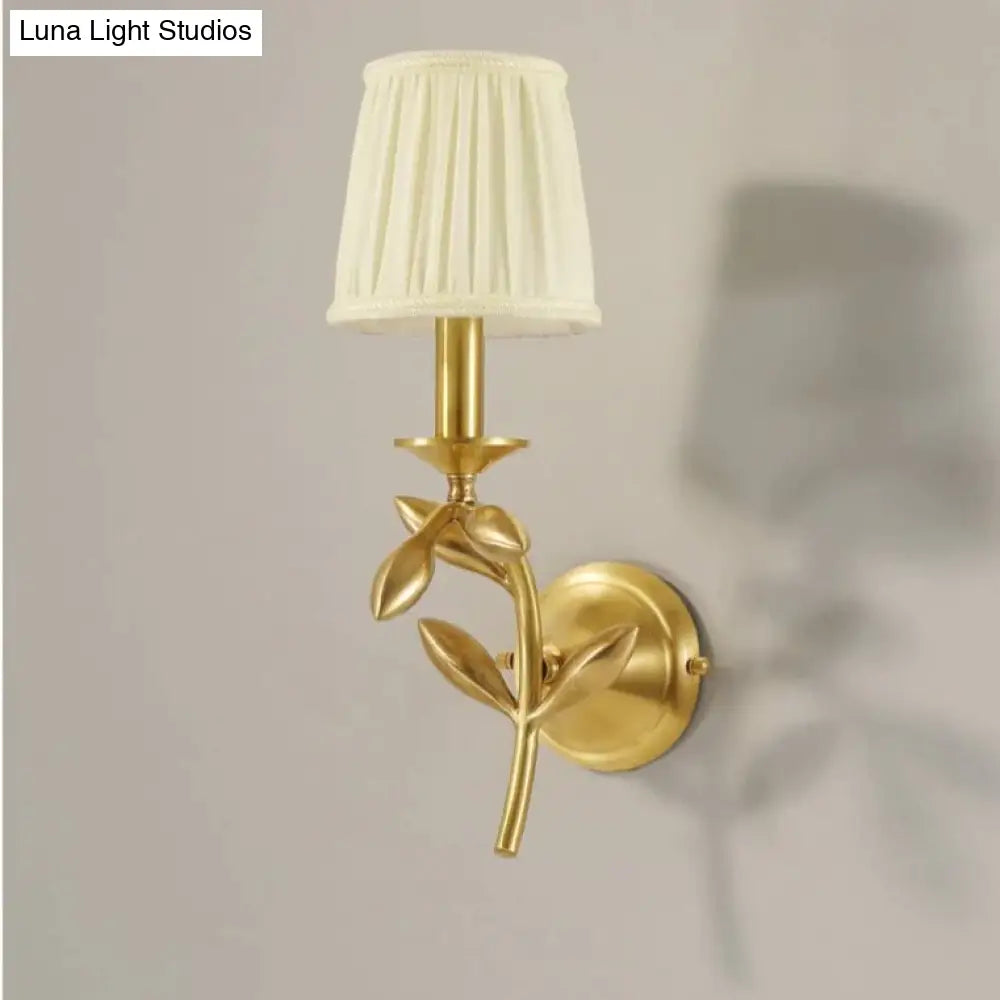 Simple European Style Flower Copper Wall Lamp Lamps