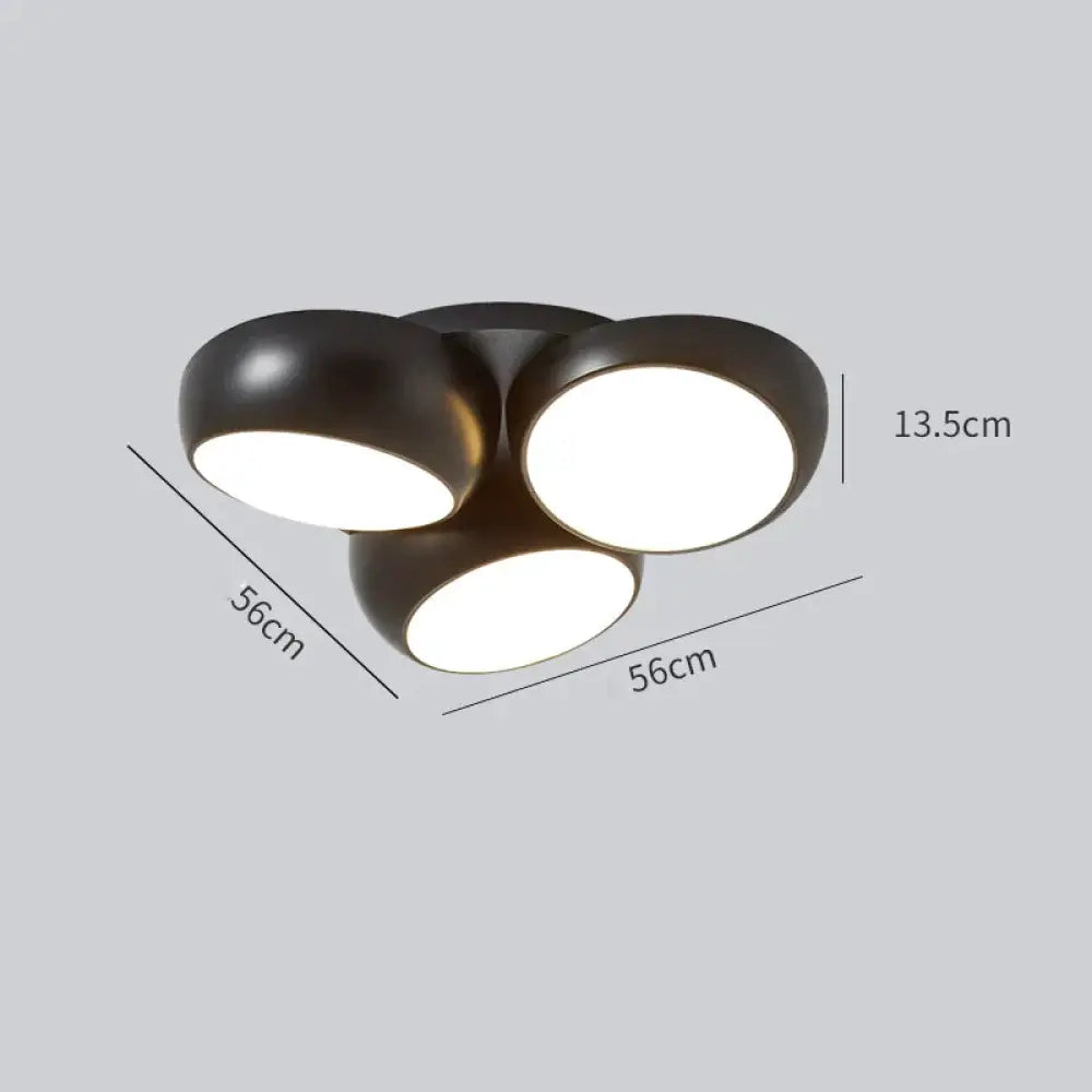 Simple Modern Atmosphere Living Room Bedroom Ceiling Lamp Black / 3 heads / Tri-color light Ceiling