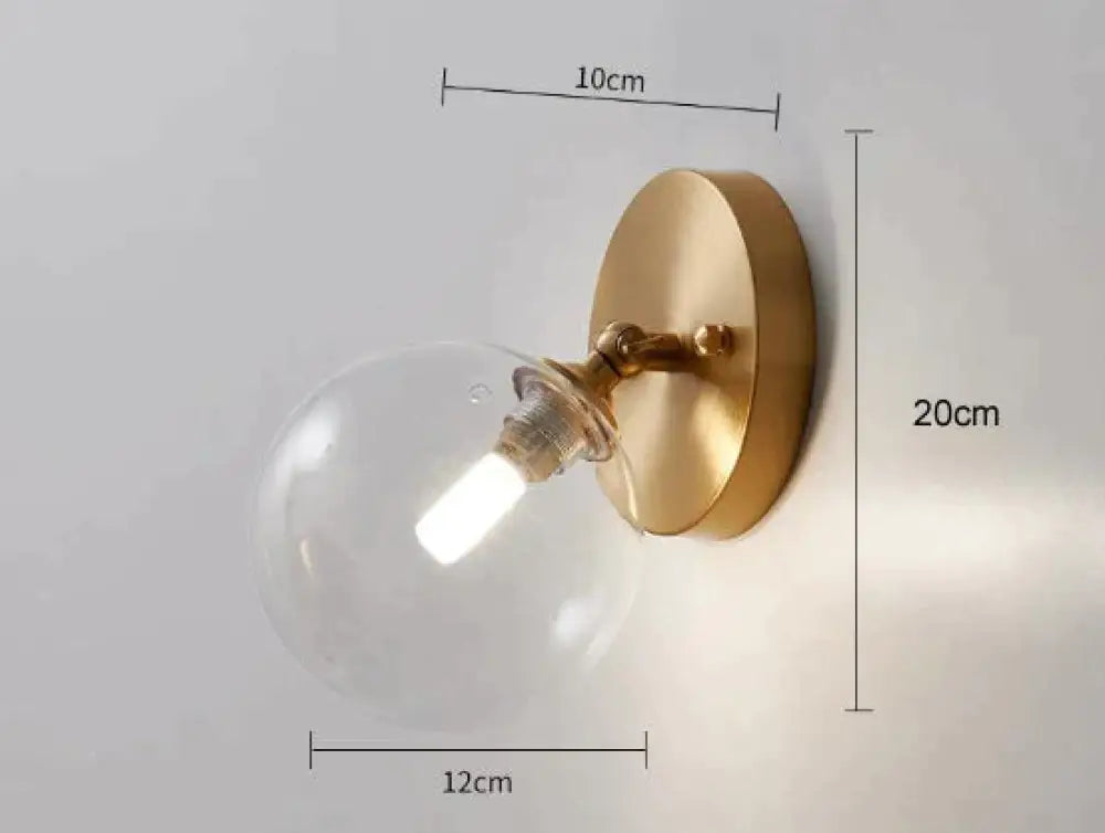 Simple Nordic Wind Bedroom Bedside Corridor Copper Wall Lamp C / No bulb Copper Wall Lamps