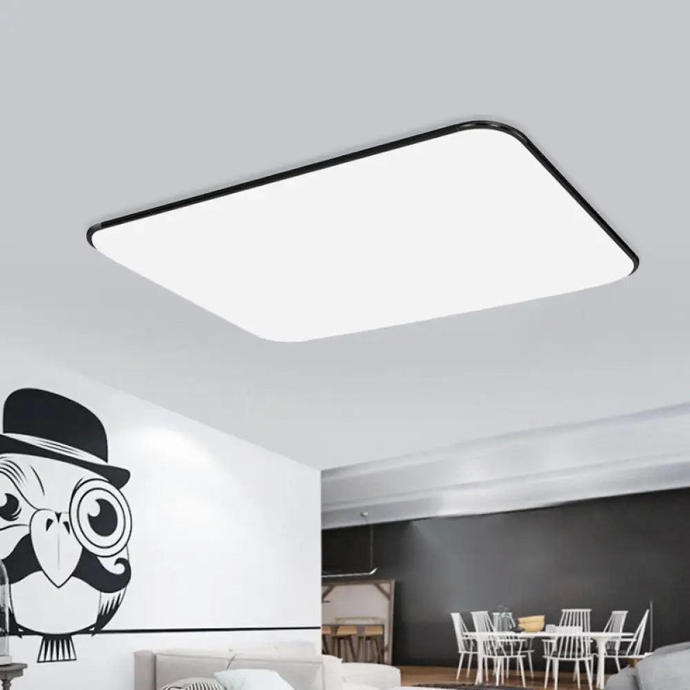 Simple Stylish Rectangular LED Ceiling Light in White – 25.5"/32 ...