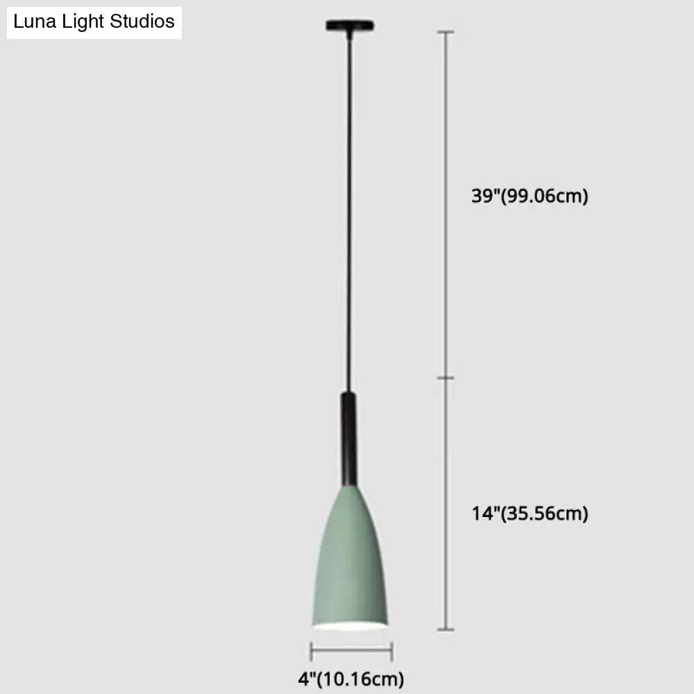 Sleek Metal Bottle Pendant Ceiling Light For Dining Room