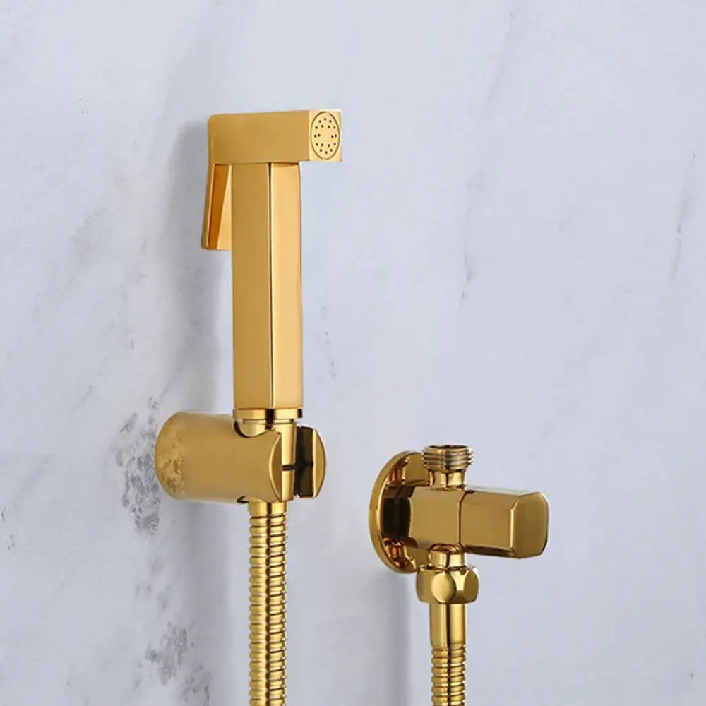 Toilet Bidet Faucet Bathroom Bidet Tap Rose Gold Brass Bath Shower Blow-fed Spray Gun Nozzle Bidet Faucet Single Cold
