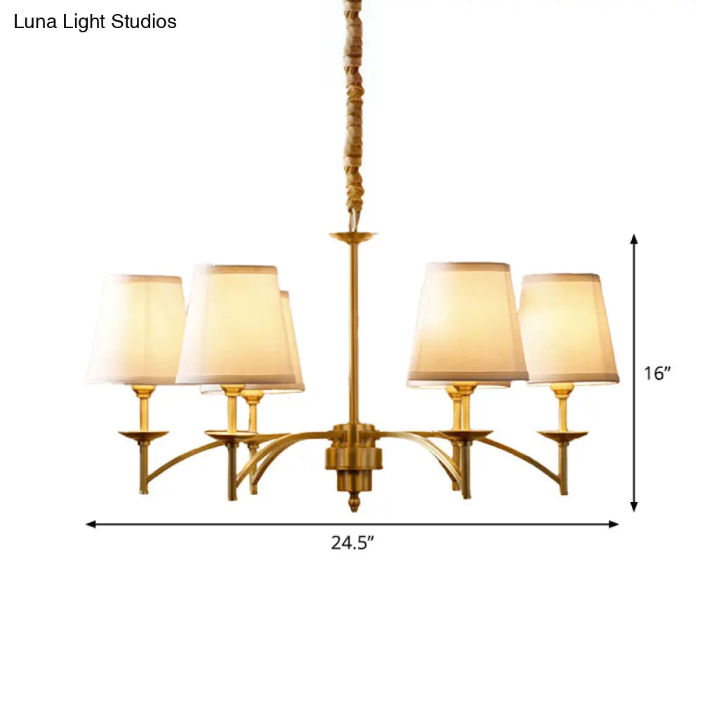 Traditional Gold Chandelier With 6/8/10 Bulb Suspension Pendant Light