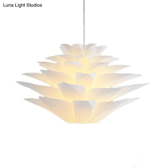 Modern Lotus Acrylic Shade Ceiling Pendant Light - 1-Light Bedroom Suspension With Adjustable