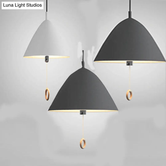 10.5/13/16 Wide Umbrella Pendant Light With Cone Shade - Modern Metal Hanging Lamp For Hotel Kitchen