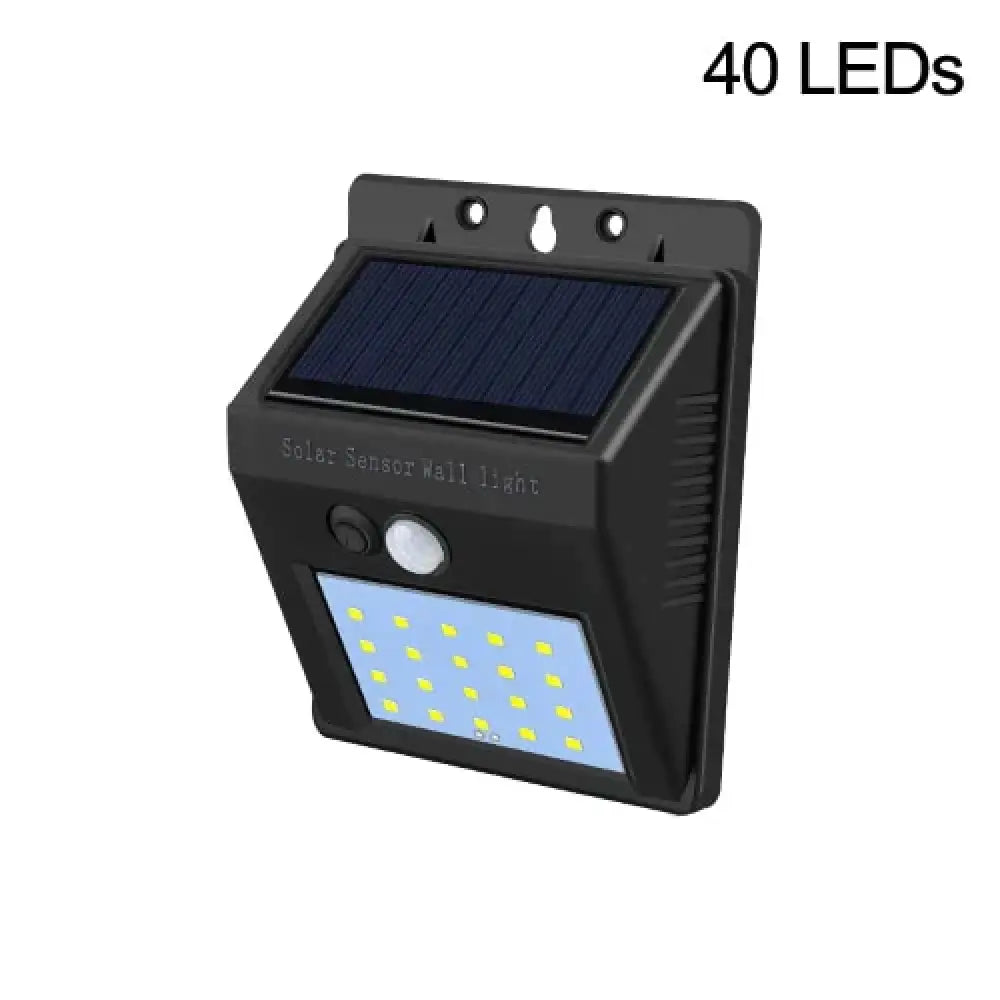 100 Leds Outdoor Solar Wall Lamp Pir Motion Sensor Porch Lights Ip65 Sunlight Powered For Street