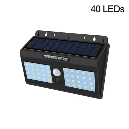 100 Leds Outdoor Solar Wall Lamp Pir Motion Sensor Porch Lights Ip65 Sunlight Powered For Street