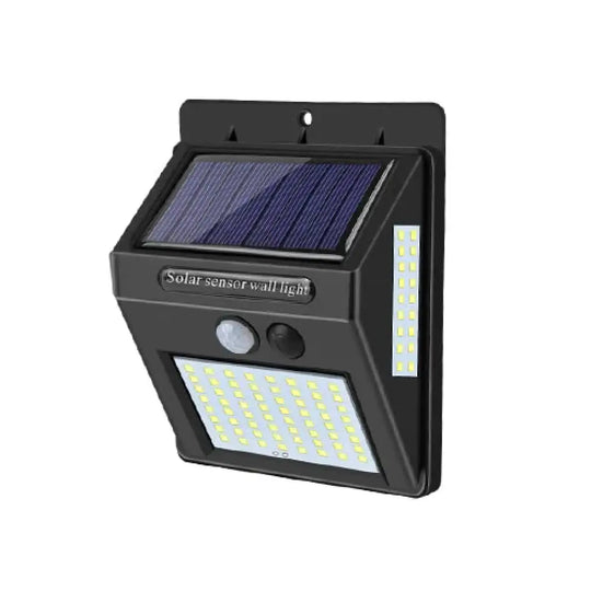 100 Leds Outdoor Solar Wall Lamp Pir Motion Sensor Porch Lights Ip65 Sunlight Powered For Street