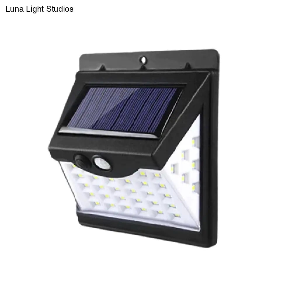 100 Leds Outdoor Solar Wall Lamp Pir Motion Sensor Porch Lights Ip65 Sunlight Powered For Street