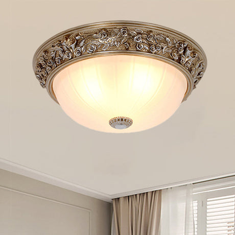 Minimalist Semi-Ball Ceiling Light: 2/3-Head Resin Fixture In Aged Silver (13/16 Wide) / 13