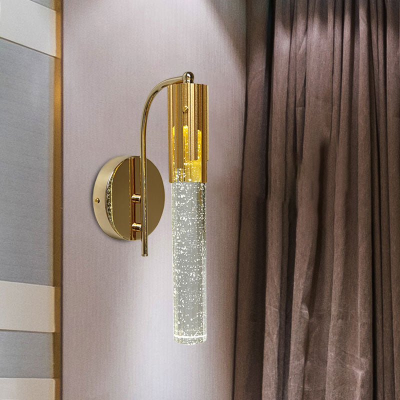 Contemporary Crystal Gold Wall Sconce Led Light For Living Room